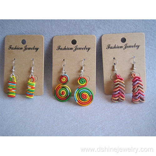 Multicolor Thread Weaved Earring Wholesale Thread Earring